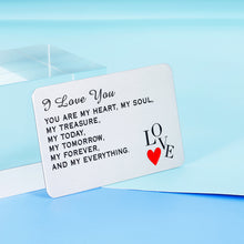 Load image into Gallery viewer, Wallet Insert Card Love Note For Men Husband Boyfriend Valentine Wedding Anniversary Birthday To My Man Gift For Him From Wife Girlfriend Sweet Gift To Fiance Groom Marriage Gifts For Couple Special

