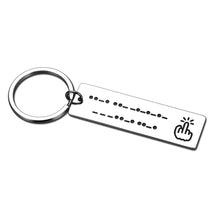 Load image into Gallery viewer, Funny Morse Code Friendship Keychain Jewelry Gif for Women Men Best Friend Teen Girls Boys Bff Graduation Birthday Christmas Gif Hidden Message for Wife Husband Girlfriend Boyfriend Son Daughter
