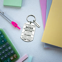 Load image into Gallery viewer, Boss Day Gifts for Women Men Office Keychain Thank You Boss Gift for Coworker Mentor Supervisor Leader Christmas Birthday Leaving Going Away Retirement Gifts Boss Lady Goodbye Gifts to Friend Him Her
