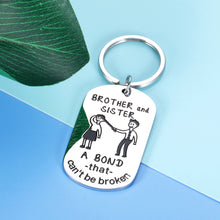 Load image into Gallery viewer, Funny Sister And Brother Keychain Birthday Gift for Sister From Brother Graduation Gift for Brother In Law Gifts From Sister In Law for Little Sister From Big Brother To Little Brother From Big Sister
