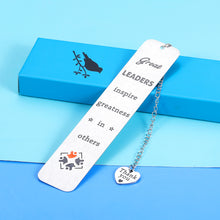 Load image into Gallery viewer, Boss Day Gift Bookmark for Women Men Boss Lady Leader Christmas Birthday Retirement Appreciation Thank You Gifts for Supervisor Mentor Leaving Going Away Gifts for Coworker PM Leadership Gifts

