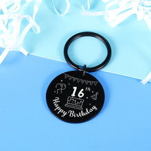 Load image into Gallery viewer, Sweet 16th Birthday Gifts for Teens Boys Girls Kids Friends Family Son Daughter 16 Year Old Girl Birthday Gift Ideas for Women Men Granddaughter Grandson Birthday Present Double-Sided Keychain Jewelry

