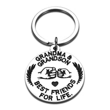 Load image into Gallery viewer, To My Grandson Keychain Gifts From Grandma Nana Grandparents Grandson Inspirational High School College Graduation Gifts From Grandmother For Teen Boys Christmas Birthday First Day Of School Gifts
