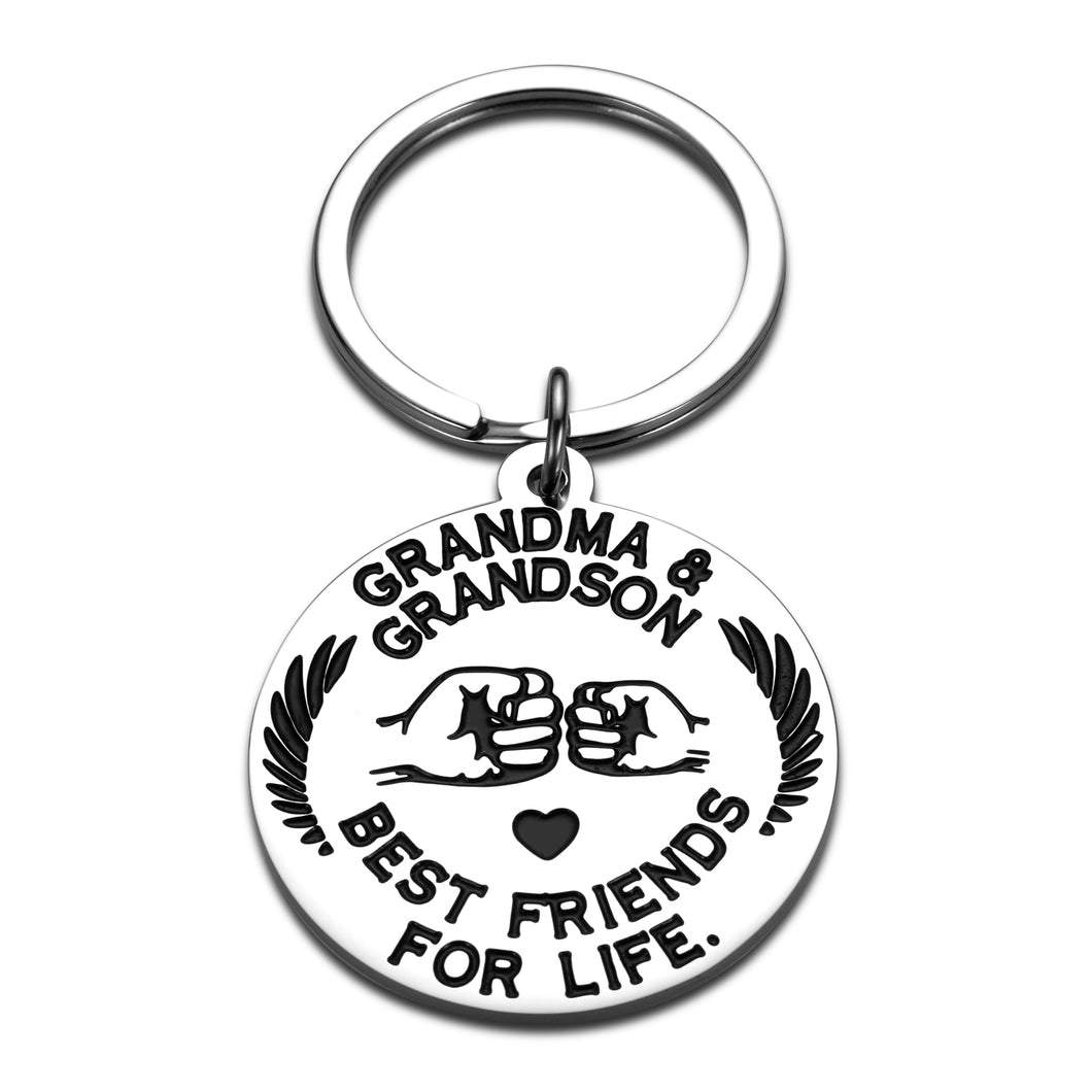 To My Grandson Keychain Gifts From Grandma Nana Grandparents Grandson Inspirational High School College Graduation Gifts From Grandmother For Teen Boys Christmas Birthday First Day Of School Gifts