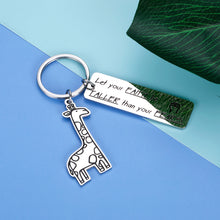 Load image into Gallery viewer, Inspirational Giraffe Keychain Gifts for Giraffe Lover Women Men Kids Teens Graduation Gifts Let Your Faith Be Taller Than Your Fears key Chain for Him Her Son Daughter Christmas Religious Gift
