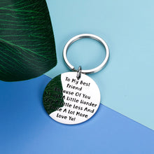 Load image into Gallery viewer, Thank You Best Friend Appreciation Gif for Women BFF Teen Girls Friendship Keychain to My Best Friend Gif for a friend moving away Love You Birthday Christmas Wedding Anniversary Gif for Her
