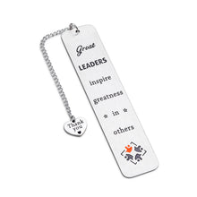 Load image into Gallery viewer, Boss Day Gift Bookmark for Women Men Boss Lady Leader Christmas Birthday Retirement Appreciation Thank You Gifts for Supervisor Mentor Leaving Going Away Gifts for Coworker PM Leadership Gifts
