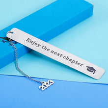 Load image into Gallery viewer, Inspirational Graduation Bookmark with Chain 2023 for Women Men Christmas Birthday Gifts for Him Her 5th 8th Grade Preschool Middle High School College Back to School Gift for Kid Book Lover Friend
